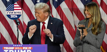 דונלד טראמפ בליל הבחירות בעצרת בפאלם ביץ' / צילום: ap, Lynne Sladky