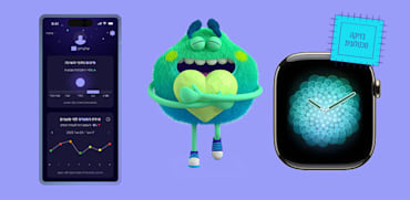 מימין: מיינדפולנס בשעון החכם של אפל, רפלקט של מיקרוסופט והאפליקציה של TuneMe