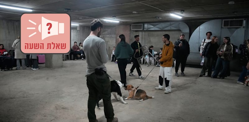 אנשים במקלט בשל מתקפת טילים מאיראן / צילום: ap, Ohad Zwigenberg