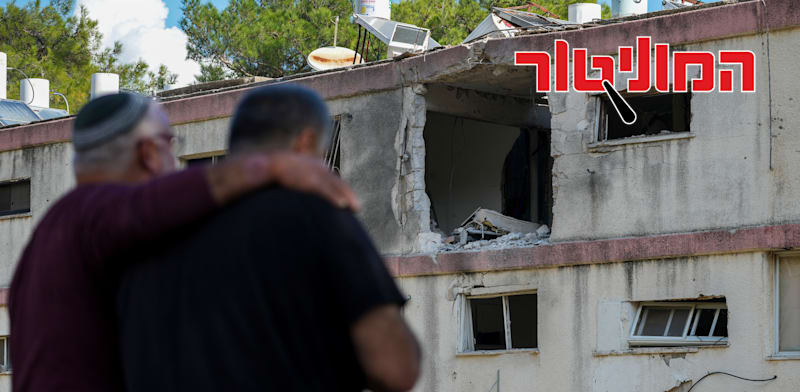 "בניין שנפגע בקריית שמונה / צילום: ap, Ohad Zwigenberg"