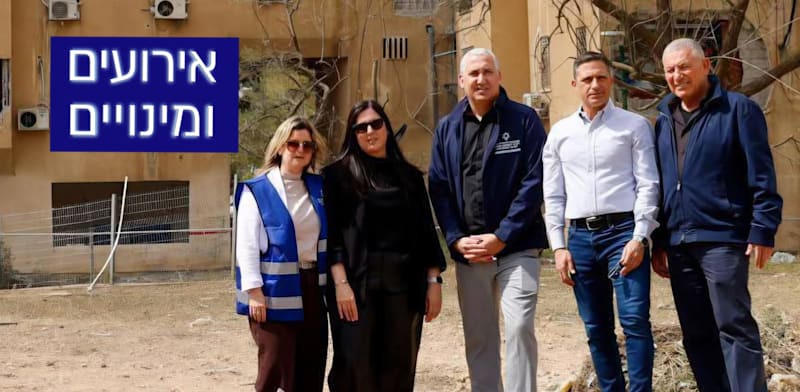 מימין: יו''ר הסוכנות היהודית, אלוף (במיל) דורון אלמוג, ראש עיריית ב''ש רוביק דנילוביץ, מנכ''ל הסוכנות היהודית יהודה סטון, מנכ''לית עיריית ב''ש ליז עובדיה, ראש מינהלת ישראל בסוכנות היהודית עו״ד דפנה קירו כהן / צילום: גיא יחיאלי, הסוכנות היהודית