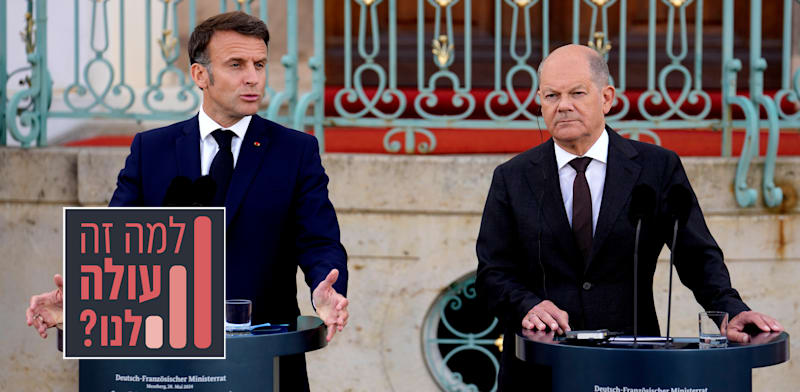 שולץ ומקרון. ניסיון להיאבק ביוקר המחיה / צילום: ap, Ebrahim Noroozi