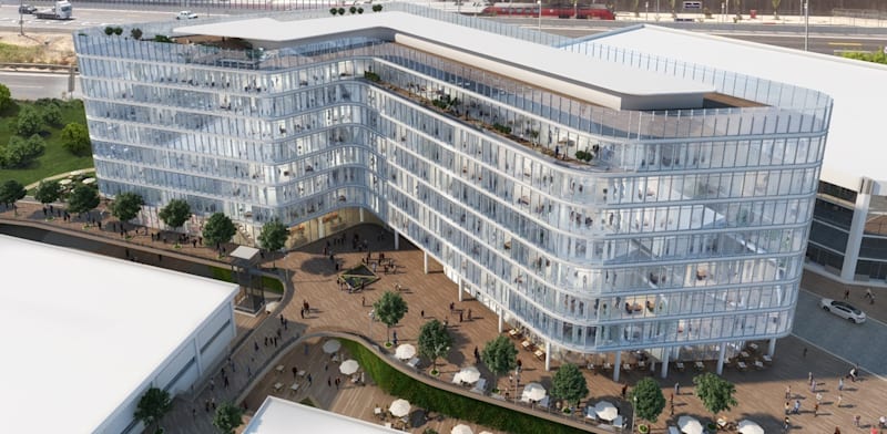 "מתחם Wetube. 30 אלף מ''ר / צילום: צילומים והדמיות: View point ,Totem 3d animation, איל תגר, אתר החברה, יניר אלמליח"