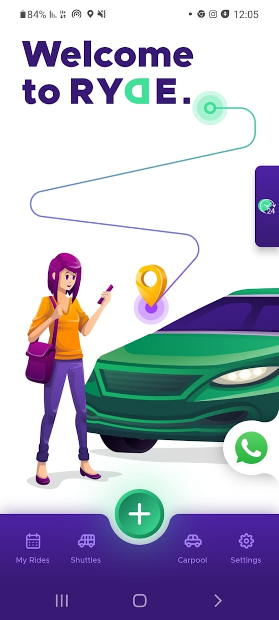 צילום מסך אפליקציית רייד