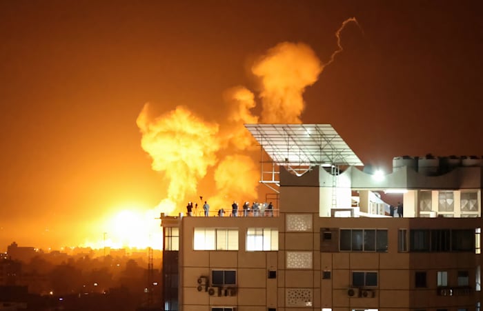 תקיפת חיל האוויר ברצועת עזה, בשבוע שעבר / צילום: Reuters, Ahmed Zakot