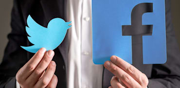 פייסבוק וטוויטר / צילום: Shutterstock, Tero Vesalainen