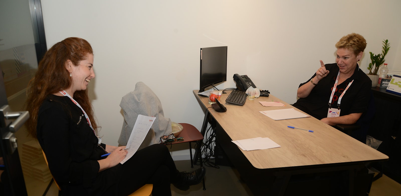 שלי בלוך, יו"רית משאבי אנוש ישראל, ודור גרינברג / צילום: איל יצהר