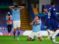 שחקני צ’לסי ומנצ’סטר סיטי, השבוע. שותפו 28 שחקנים מ-14 לאומים שונים / צילום: Reuters, IAN WALTON