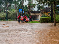 הצפות בהוד השרון, בסוף נובמבר / צילום: דוברות הוד השרון