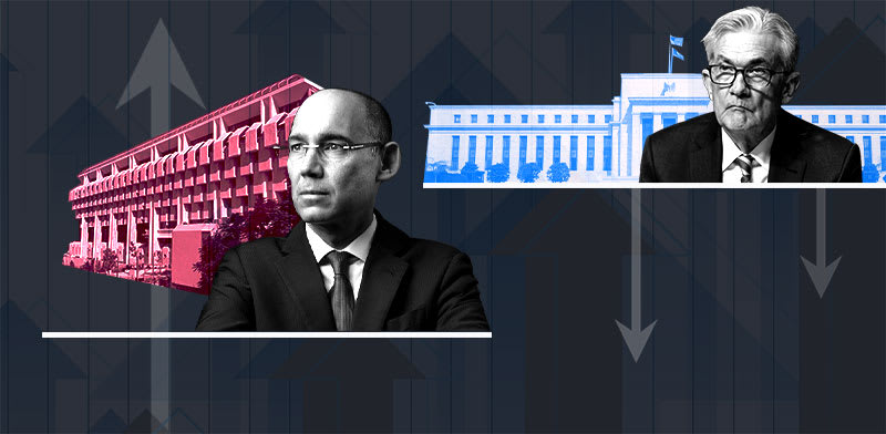 ג'רום פאוול, יו''ר הפדרל ריזרב ואמיר ירון, נגיד בנק ישראל / צילומים: AP, יונתן בלום, עיבוד: טלי בוגדנובסקי