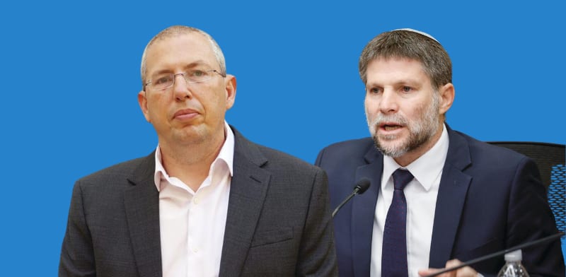 שר האוצר בצלאל סמוטריץ' ומנהל רשות המסים שי אהרונוביץ' / צילום: נועם מושקוביץ - דוברות הכנסת, יוסי זמיר