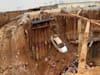 "אתר הבנייה ברחוב הרכסים ברמת גן שקרס / צילום: דוברות המשטרה"