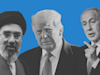 נתניהו, טראמפ, חמינאי הבן / צילום: נעם ריבקין פנטון-הארץ, רויטרס-Hamed Jafarnejad, AP