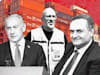 שר הביטחון, כ''ץ; יו''ר ועד עובדי צים, כספי; רה''מ נתניהו / צילום: קובי גדעון-לע''מ,דוברות אופיר שפיגל, נעם ריבקין פנטון-הארץ
