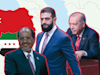"ארדואן, א–שרע ושיח' מחמוד / צילום: ap, Khalil Hamra, Alastair Grant, Hussein Malla"