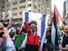 מפגין שורף דגל ישראל בהפגנה בניו יורק / צילום: Shutterstock