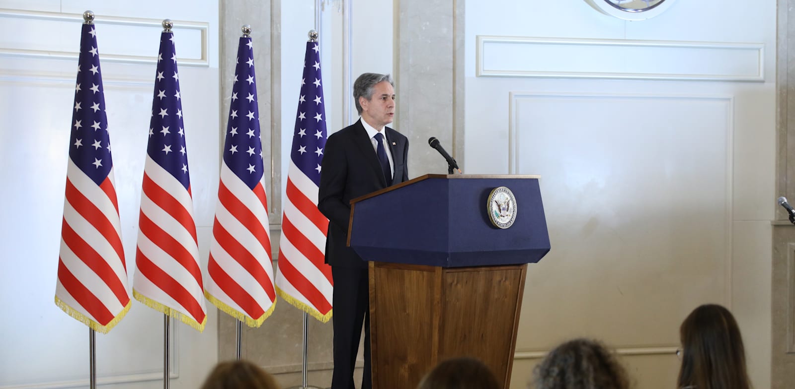 שר החוץ האמריקאי, אנתוני בלינקן / צילום: אמיל סלמן-הארץ