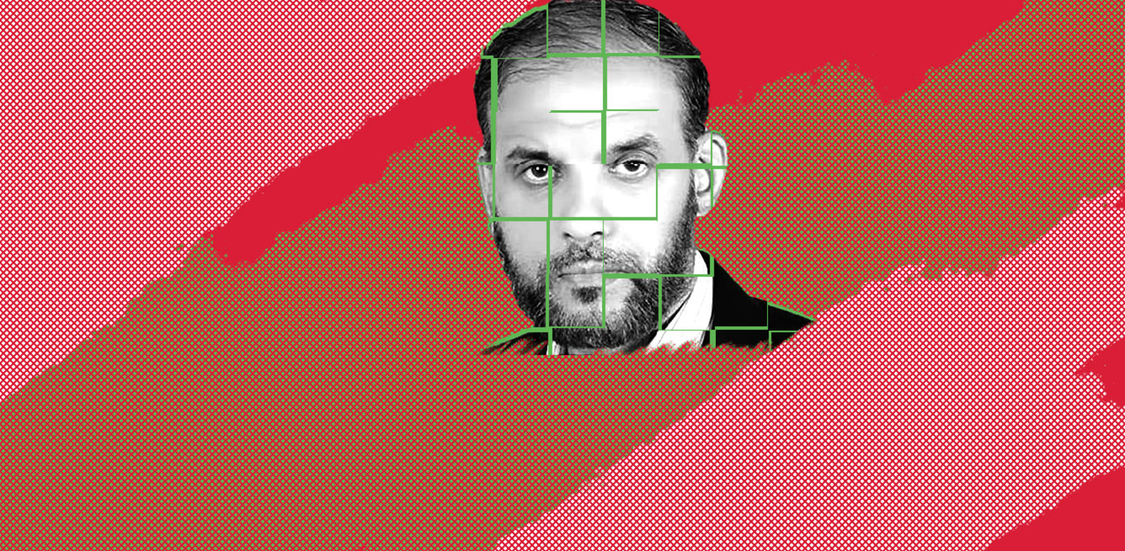 חוסאם בדראן, חבר בזרוע המדינית של חמאס / עיבוד: טלי בוגדנובסקי