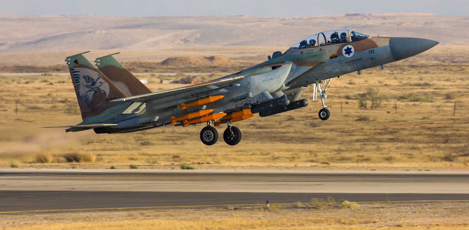 מטוס F-15 של צה''ל בבסיס חצרים, 2018 / צילום: Shutterstock