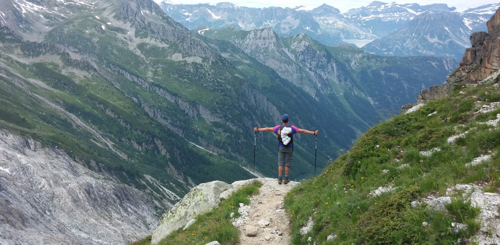 יונתן, בנו של דרור מרמור, בטראק סובב מון בלאן / צילום: תמונה פרטית