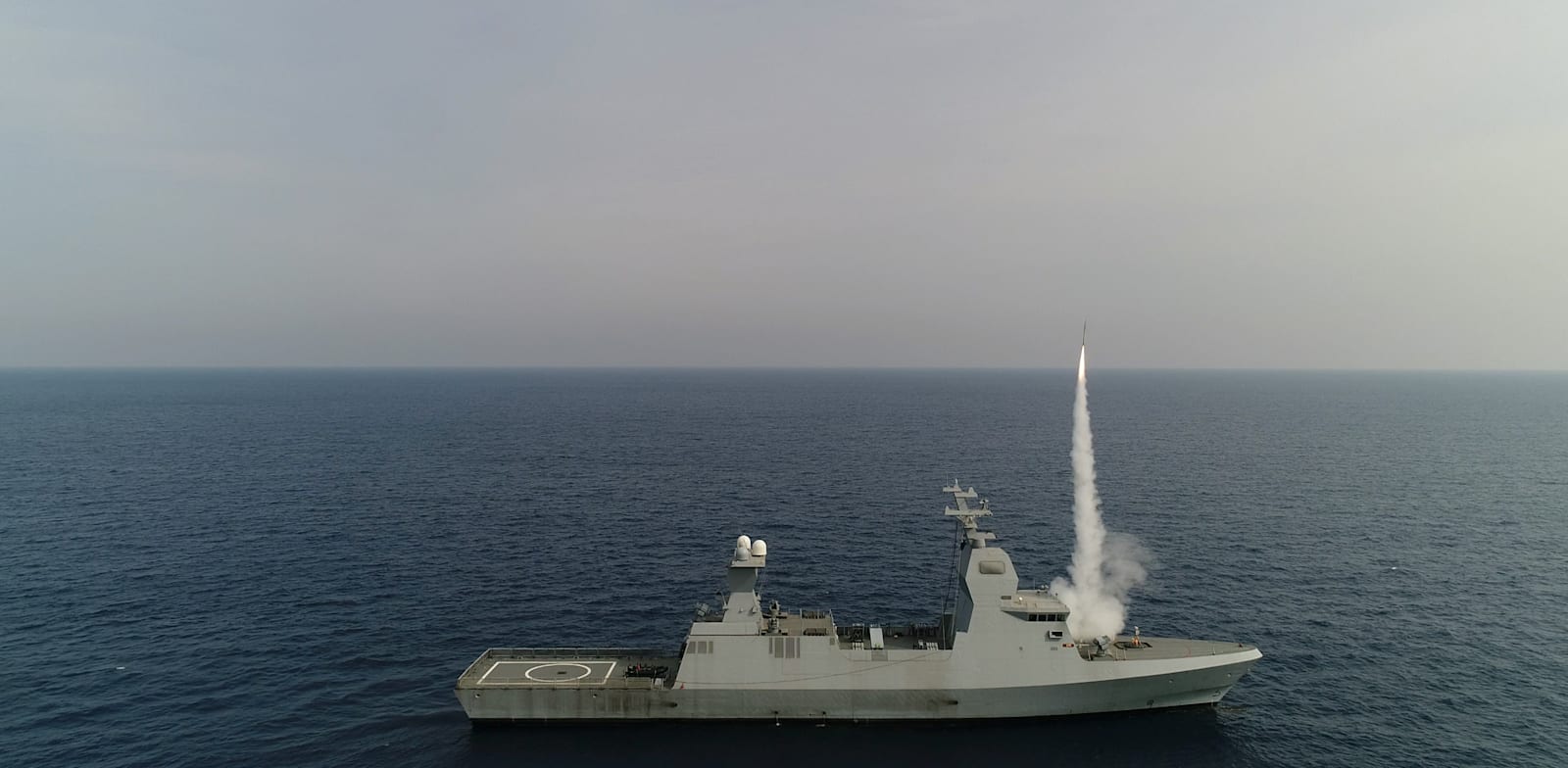 "יירוטים של ''כיפת מגן'' ימית מספינת סער 6 / צילום: דוברות משרד הביטחון"