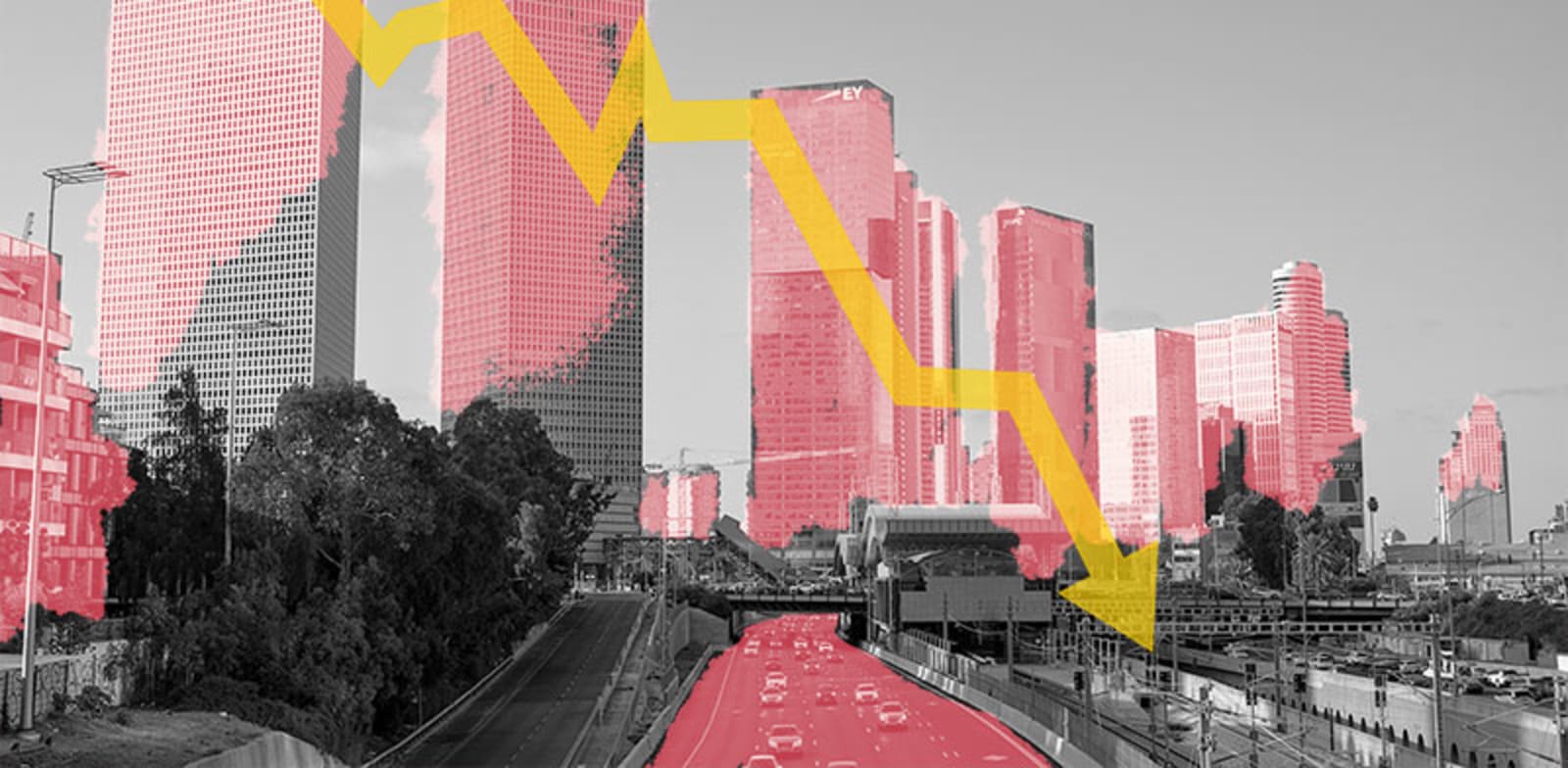 "תל אביב. מגמת נטישה / צילום: shutterstock, עיבוד: טלי בוגדנובסקי"