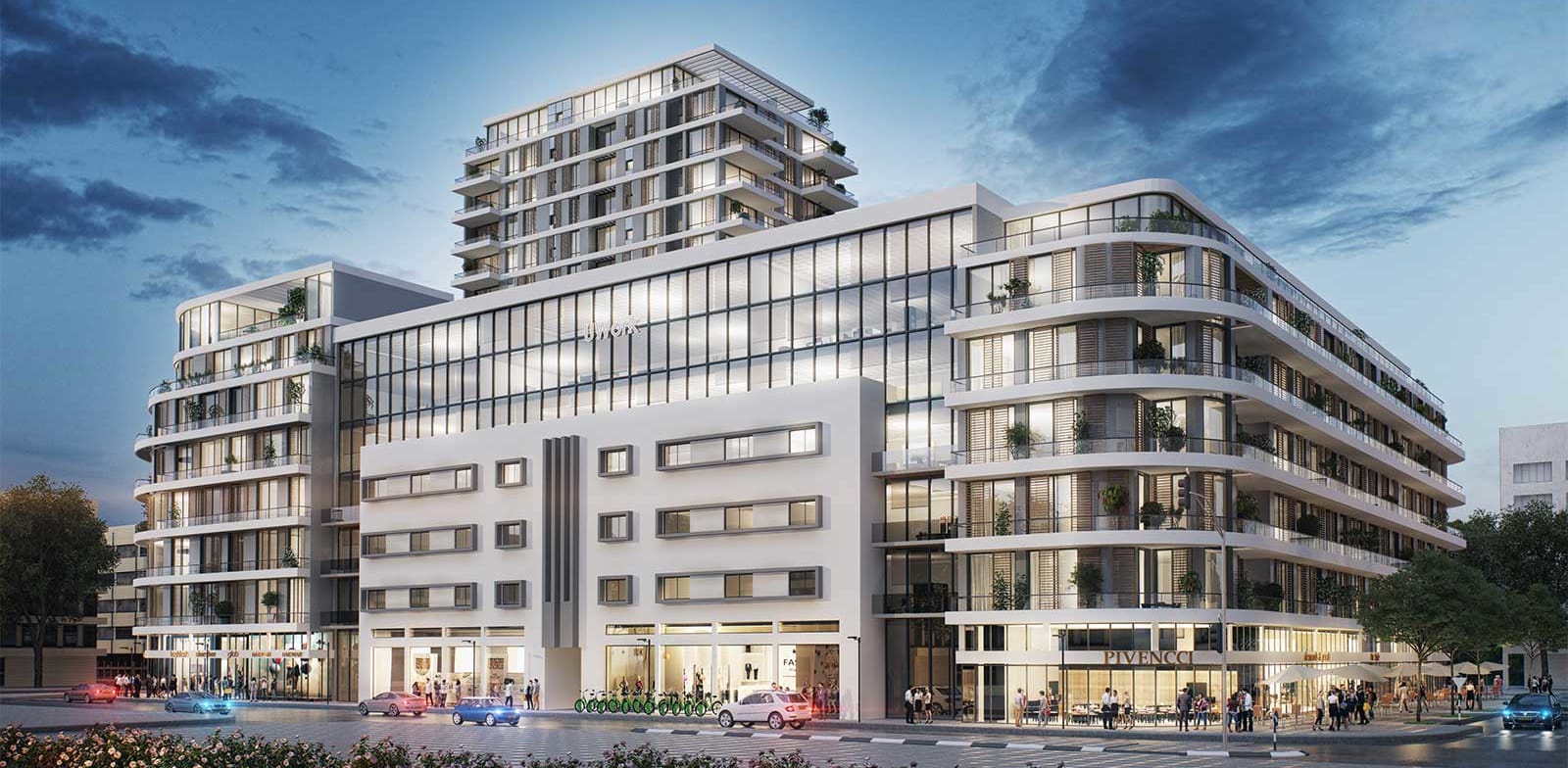 פרויקט פלורנטין סקוור. מקודם על ידי חברת סיטיאל סאלמה מגורים, לצד קבוצת רכישה המונה כ־100 חברים / הדמיה: סיטיאל גדול