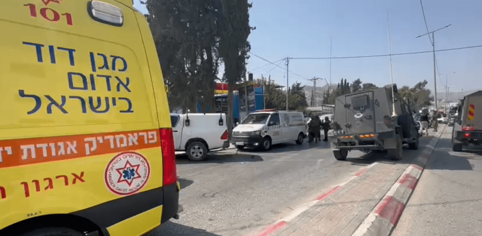 זירת הפיגוע בחווארה / צילום: דוברות מד''א