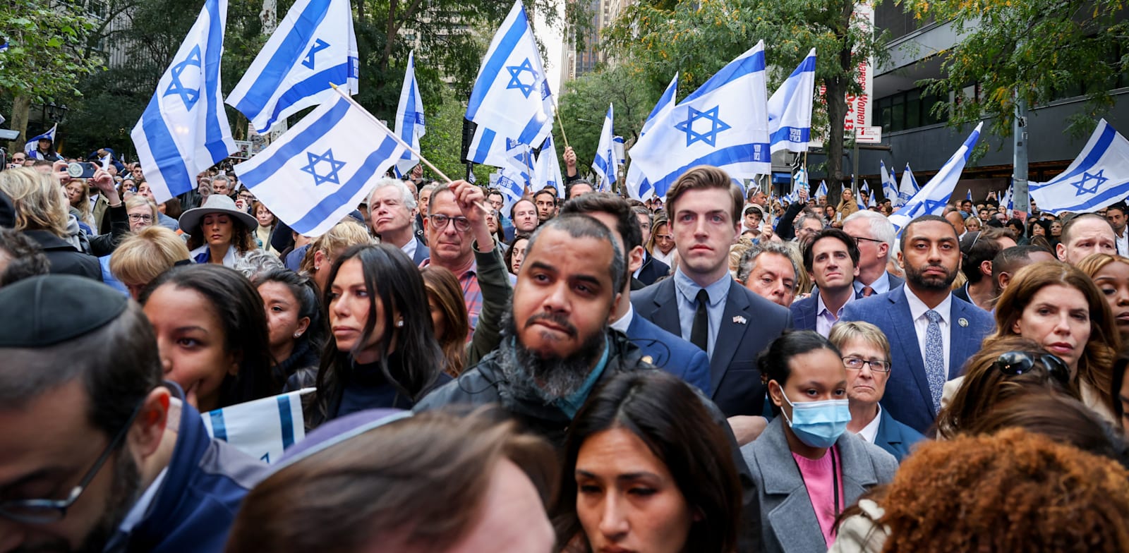 עצרת תמיכה בישראל מול בניין האו''ם בניו יורק / צילום: מייקל פריסט, באדיבות הפדרציה היהודית של ניו יורק (UJA)