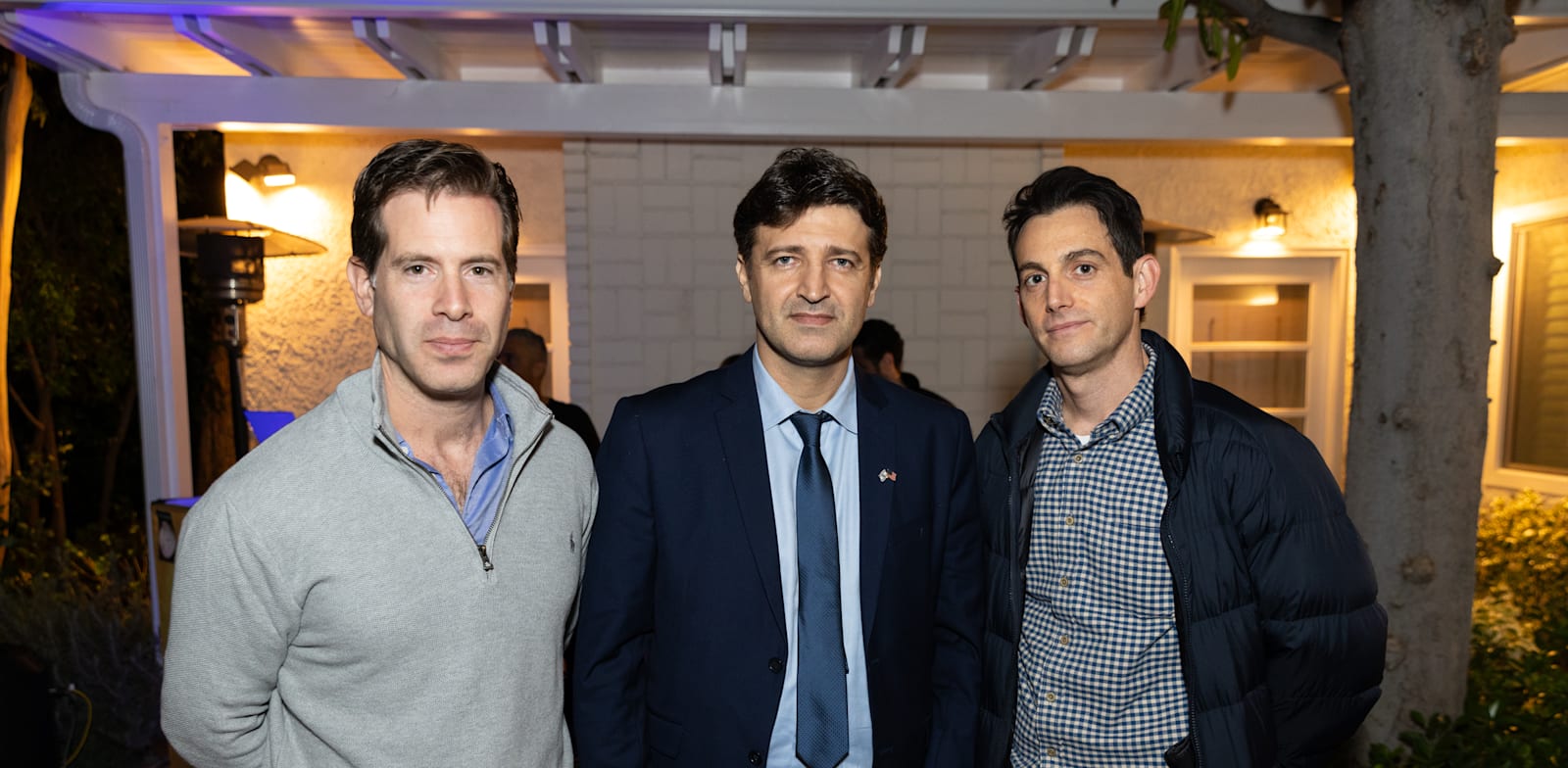 דיויד אהרנברג מייסד ''פר אוף ת׳יבס'', עמית מקל סגן הקונסול הכללי, ויובל וולמן נשיא CyberProof / צילום: Leslie Talley Photography