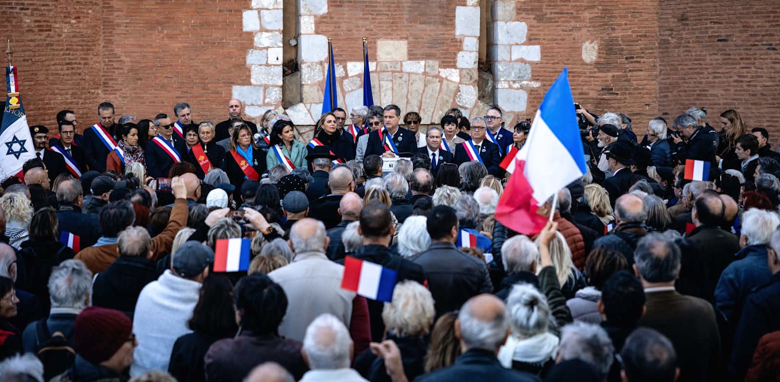הפגנה נגד אנטישמיות בצרפת, היום / צילום: Reuters, Arnaud Le Vu