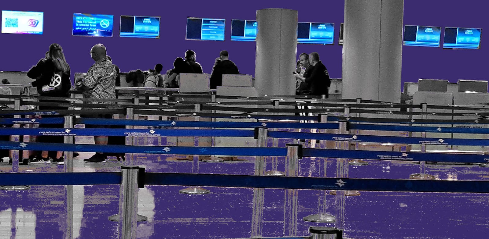 עמדות חברות התעופה בנתב''ג ריקות. בכל זאת יש מקום לאופטימיות / עיצוב: טלי בוגדנובסקי