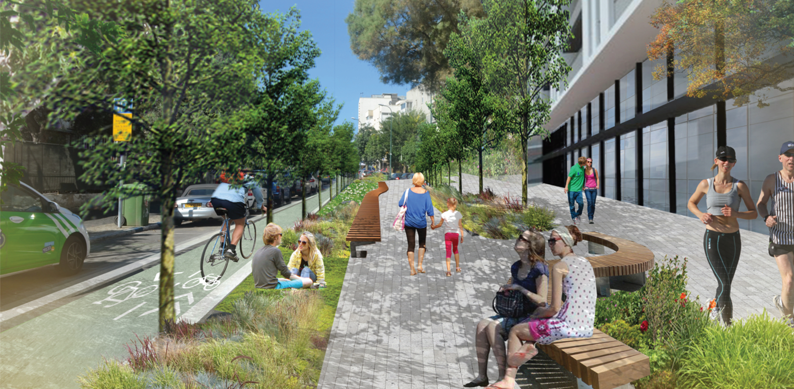 התוכנית לרחוב ארלוזורוב בתל אביב / הדמיה: הפלטפורמה העירונית