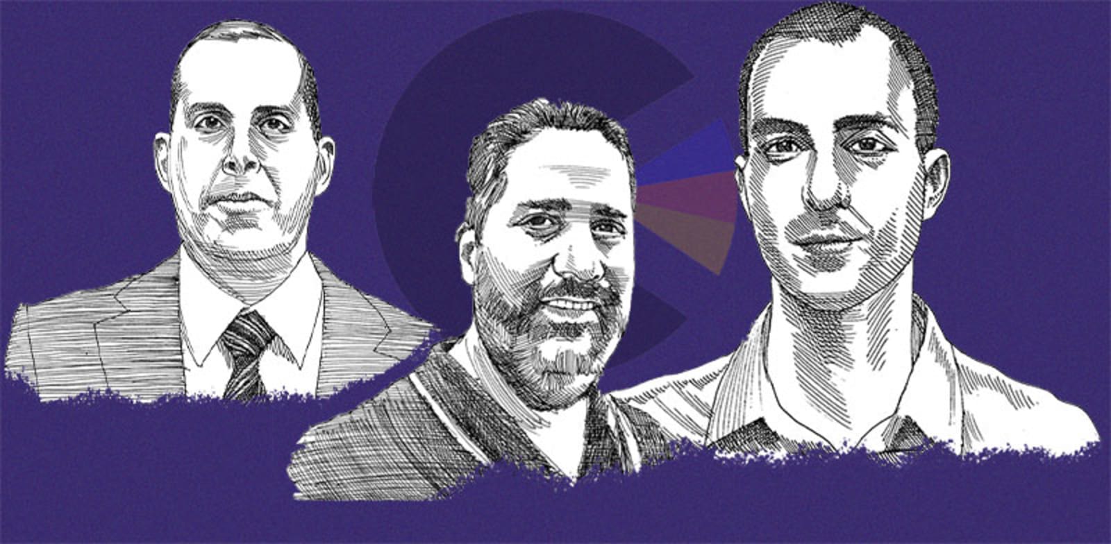 / צילום: גל, הממונה על רשות שוק ההון; אסף גולדברג, מנכ''ל סלייס עד לאחרונה; ואפי סנדרוב, המנהל המיוחד שמינתה רשות שוק ההון / איורים: גיל ג'יבלי"