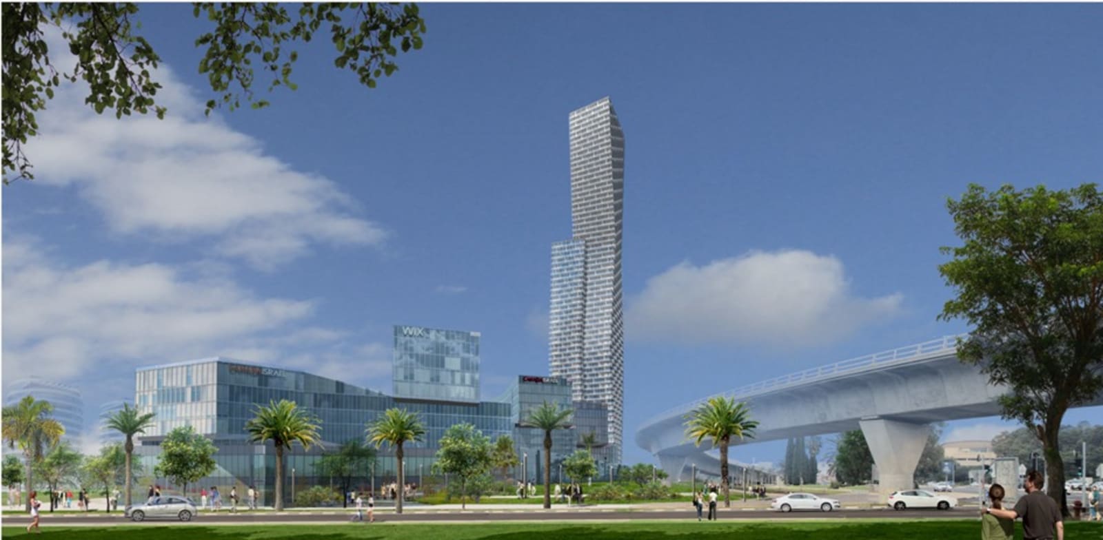 / צילום: ת בניית מגדל ''בלו'' בתל אביב / הדמיה: משה צור אדריכלים"