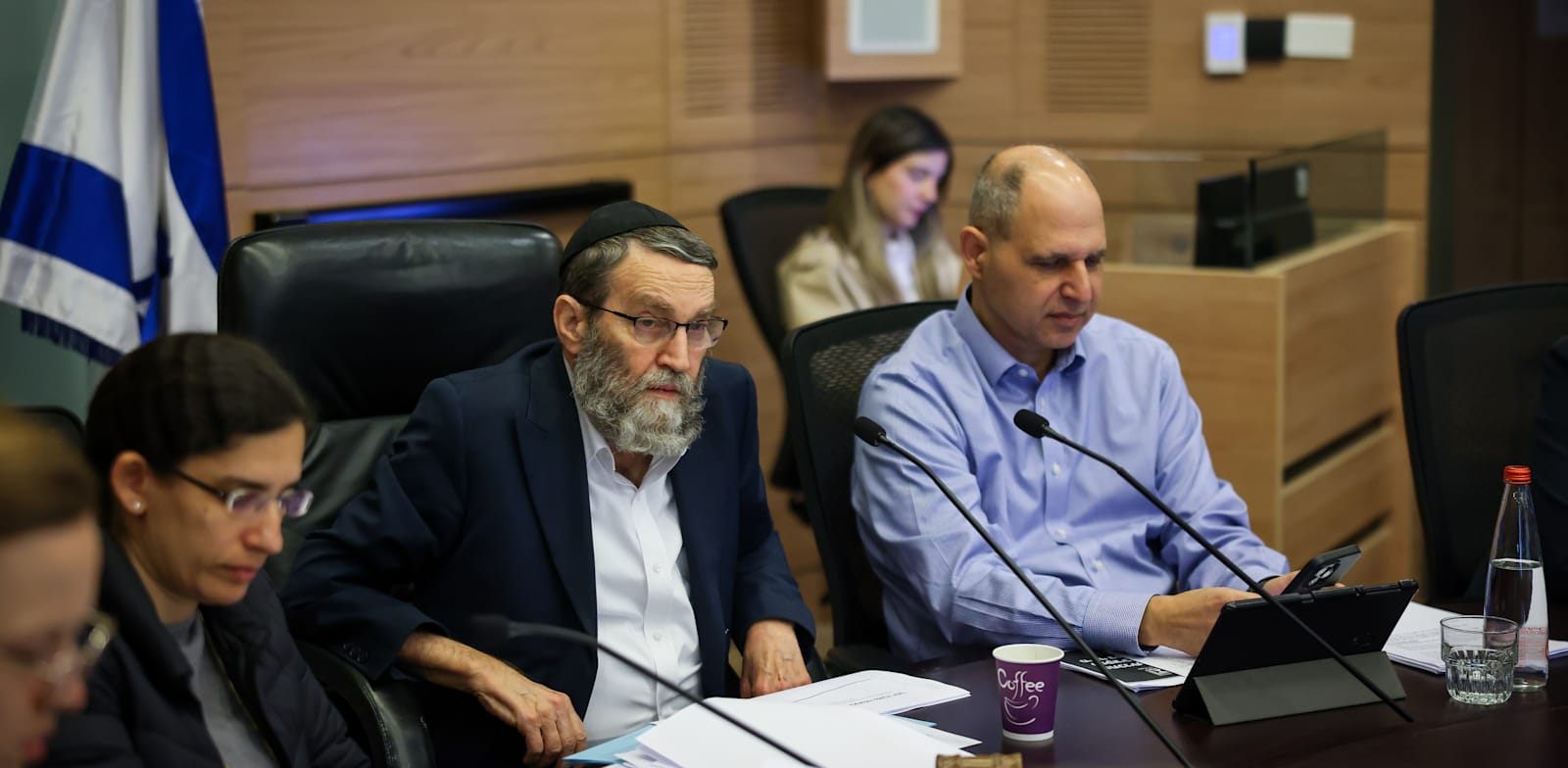 "הדיון על מיסוי רווחי הבנקים בוועדת הכספים, היום (ג') / צילום: נועם מושקוביץ, דוברות הכנסת"