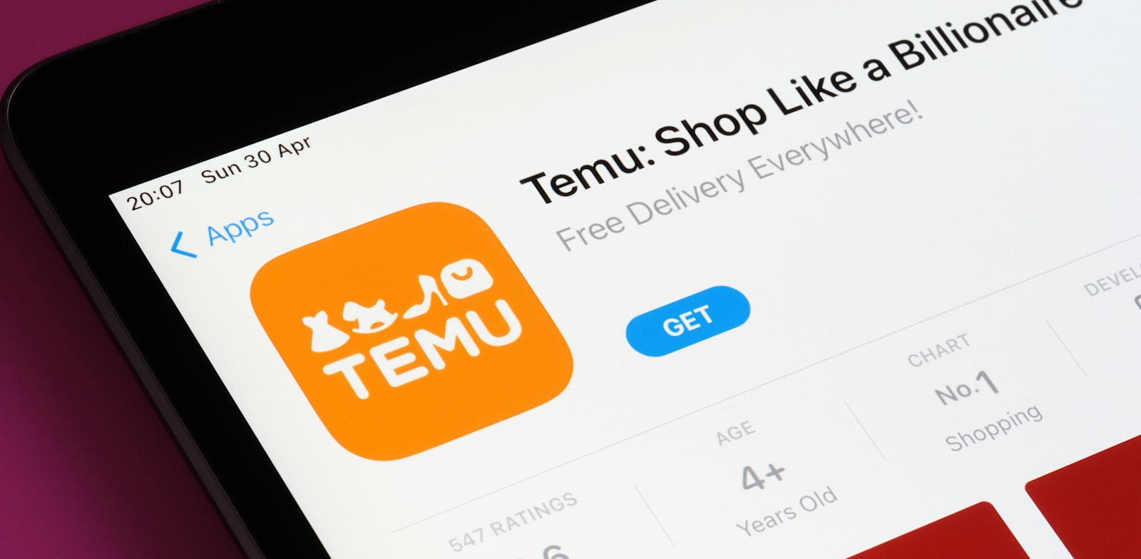 "אפליקציית TEMU. מספר ההזמנות כמעט הוכפל / צילום: Shutterstock"