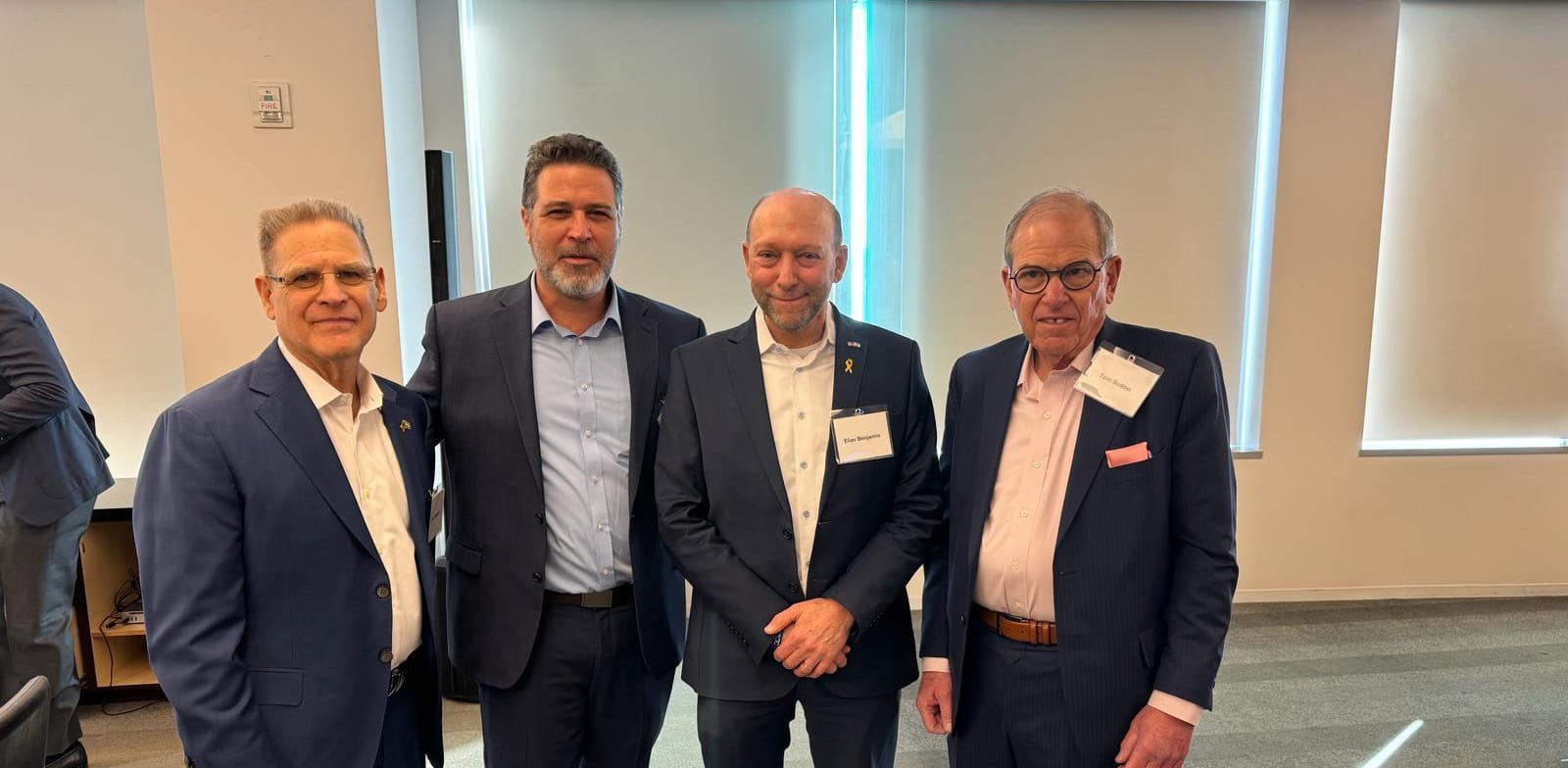 מימין: תום סודו, אליאב בנימין, טלאור זקש וסטיב שפירו במשלחת קרן גשם לארה''ב / צילום: באדיבות קרן ההון סיכון  eHealth Ventures