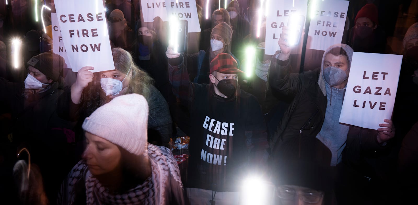 הפגנה בארה''ב למען הפסקת אש בעזה / צילום: ap, Joe Lamberti