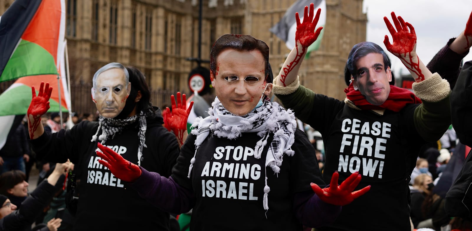 מפגינים פרו־פלסטינים בלונדון, בינואר / צילום: Reuters, SOPA Images