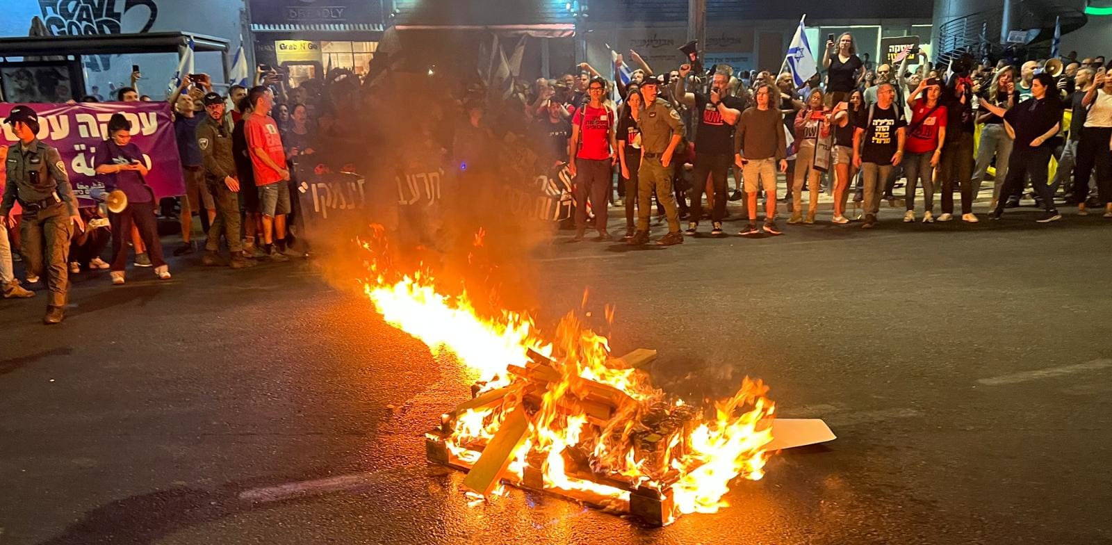 ההפגנה בתל אביב הערב / צילום: יעל גדות
