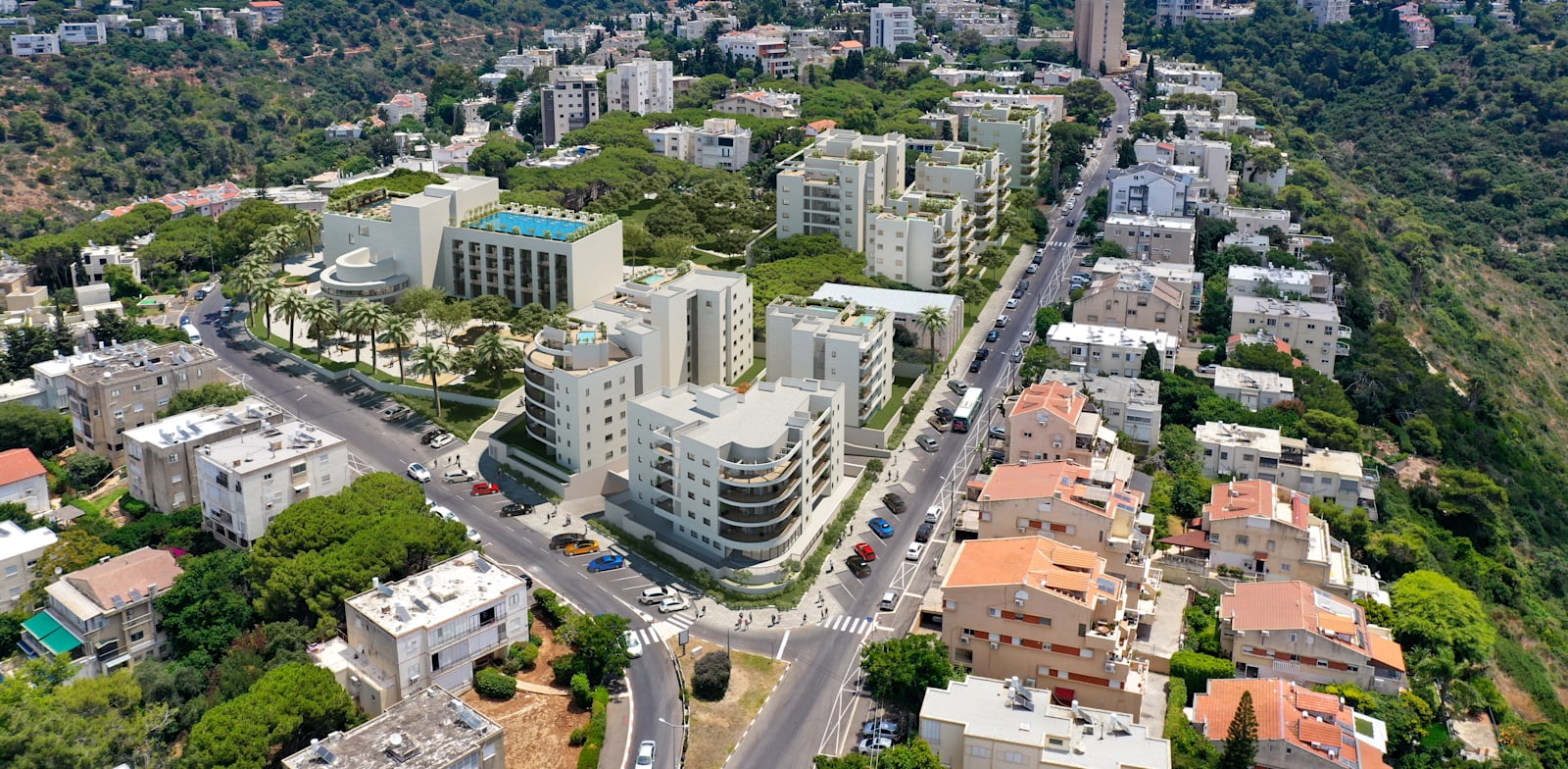 פרויקט ''העיר הלבנה'' של יובל אלון בחיפה / צילום: חברת AVA STUDIO