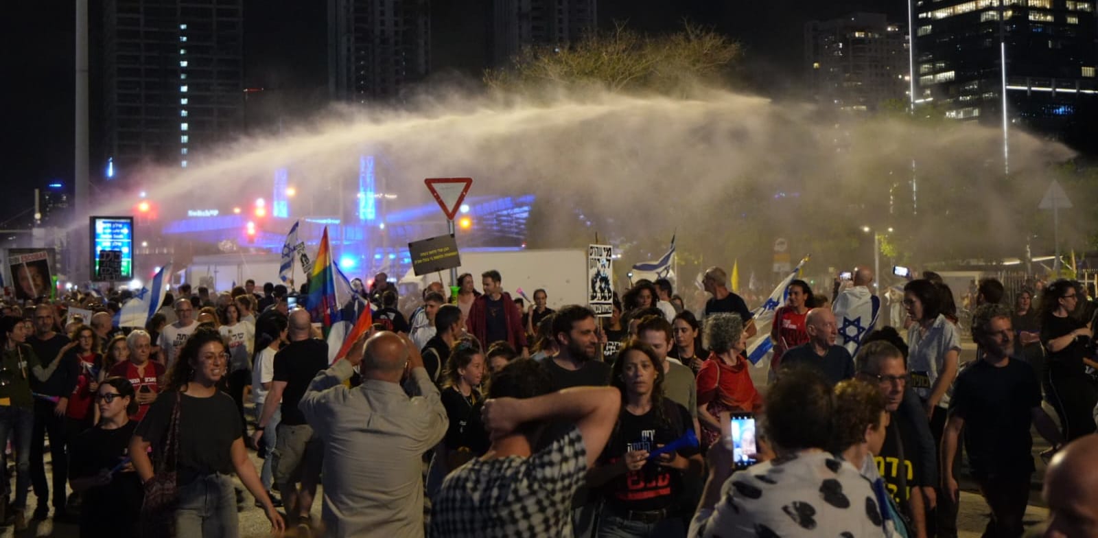 מכת''זית הופעלה בזמן ההפגנה למען החטופים / צילום: ליאור שגב