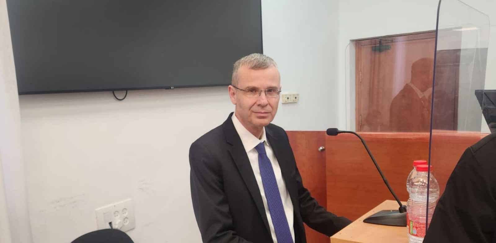 "שר המשפטים יריב לוין בבית המשפט היום (ג') / צילום: תמונה פרטית"