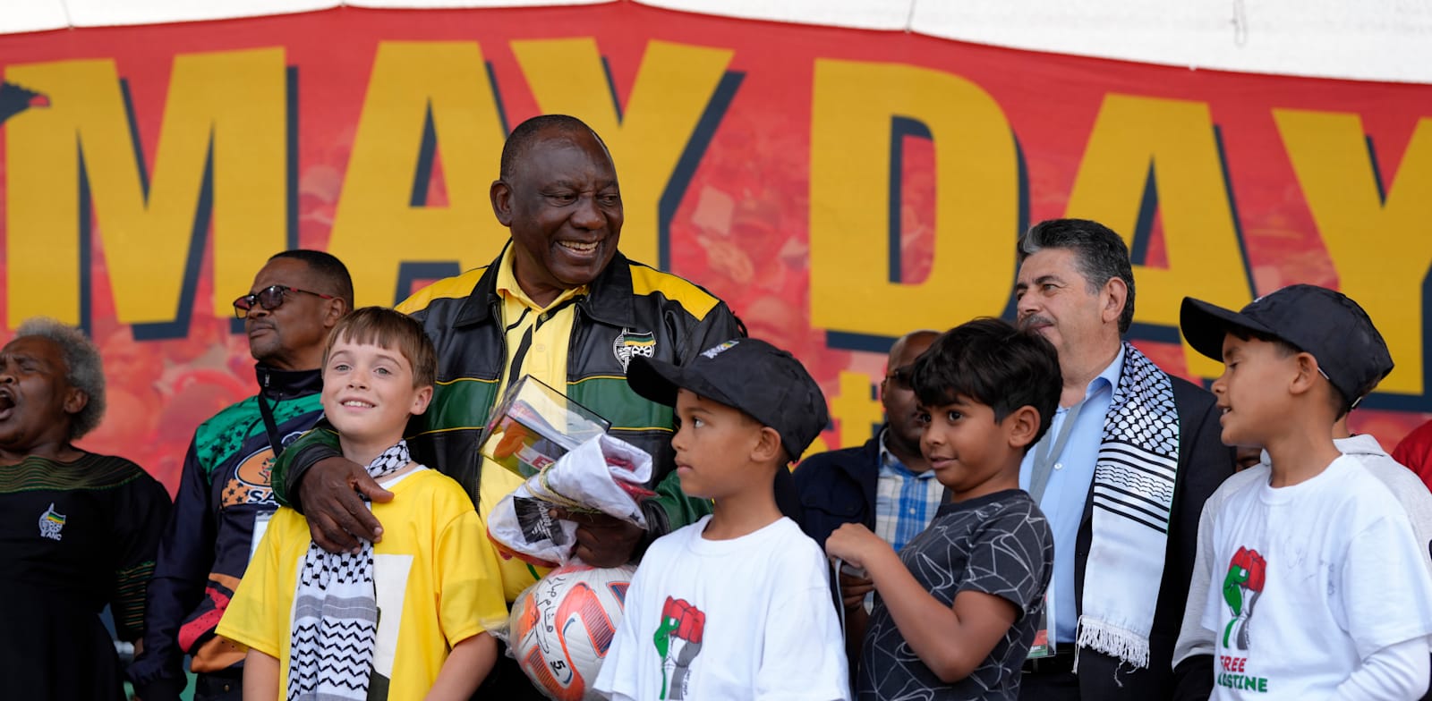 "נשיא דרום אפריקה, סיריל ראמאפוסה. נתן בנאומו מקום מרכזי לפלסטינים / צילום: ap, Nardus Engelbrecht"