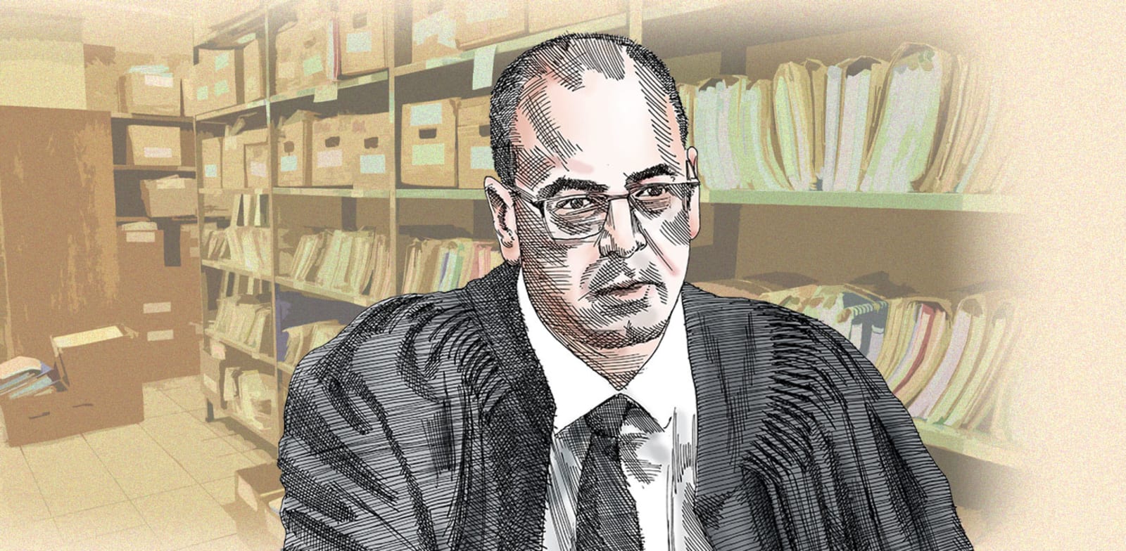 בני שגיא, מהשבוע הבא נשיא בית המשפט המחוזי בבאר שבע / איור: גיל ג'יבלי