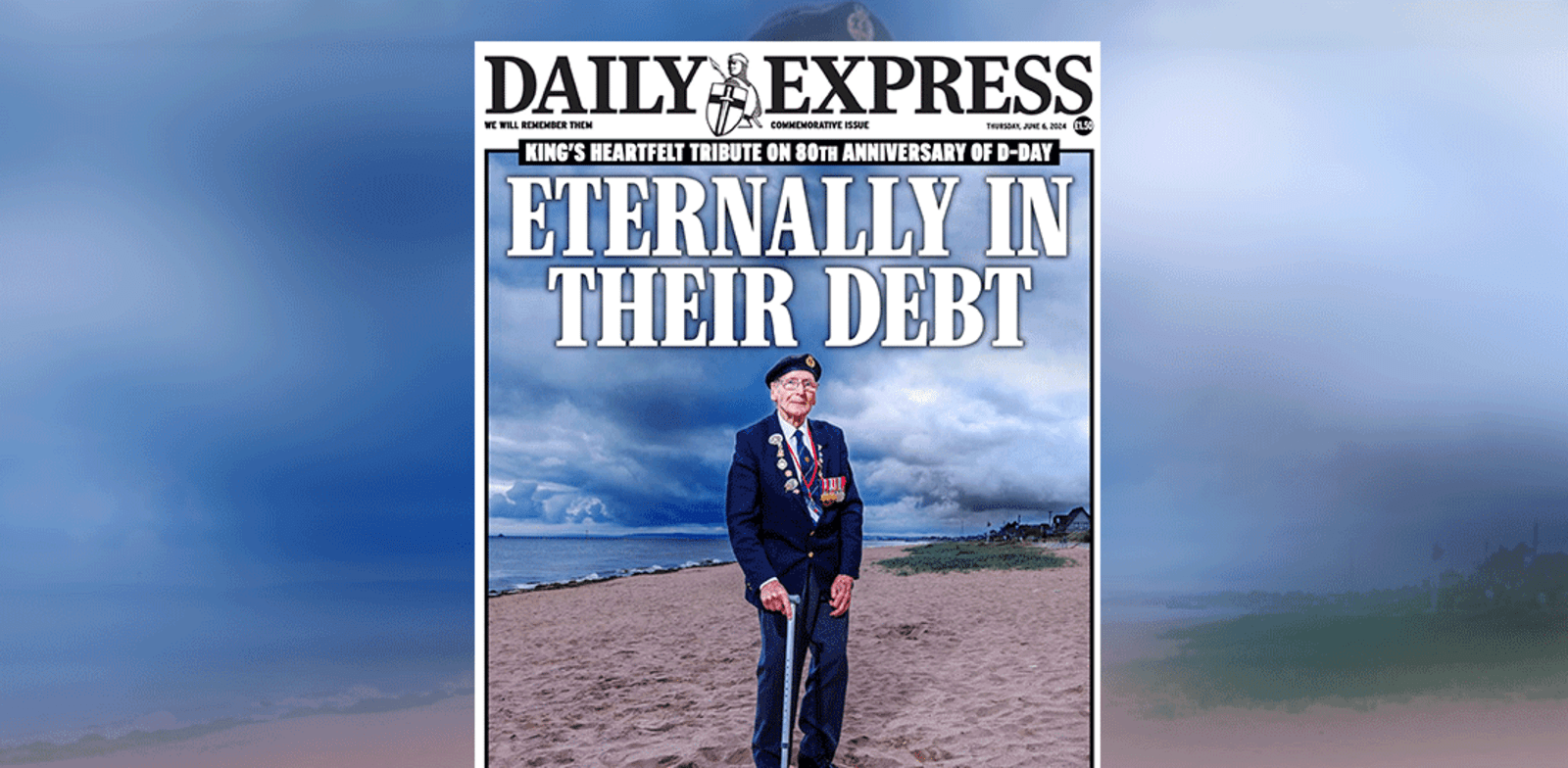 "״אנחנו אסירי תודה להם״, מכריז הצהובון הלונדוני ביום האזכרה בנורמנדיה. האומנם? / צילום: גזיר עיתון"