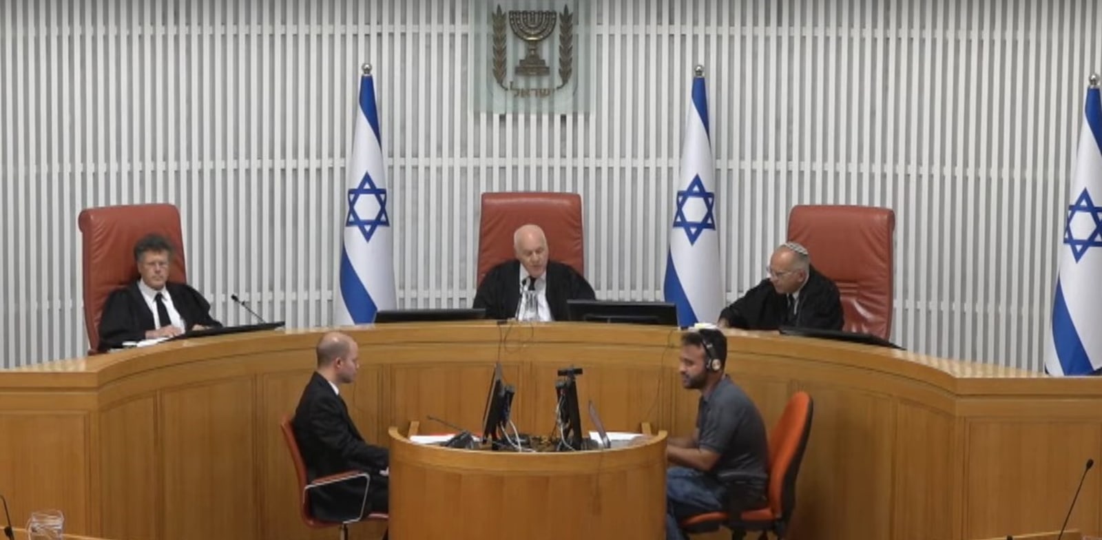 הדיון בבג''ץ בעתירה המבקשת להגביר את הסיוע ההומניטרי לרצועת עזה / צילום: דוברות הרשות השופטת