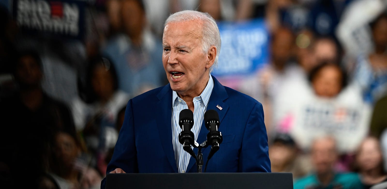 "ג'ו ביידן נואם בעצרת בחירות בצפון קרוליינה, למחרת העימות מול טראמפ / צילום: ap, Matt Kelley"