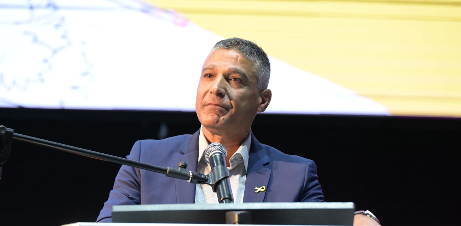 "משה לארי, מנכ''ל בנק מזרחי טפחות, בוועידת הנדל''ן של מזרחי טפחות / צילום: תמר מצפי"